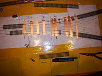 Tram Crossing Outer Tracks in Position