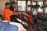 Current Lever Frame in DVR s Signal Box With New Frame in Background-01