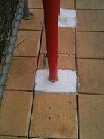 Grounding Strap Cut From Down Wayville Tram Stop Sign